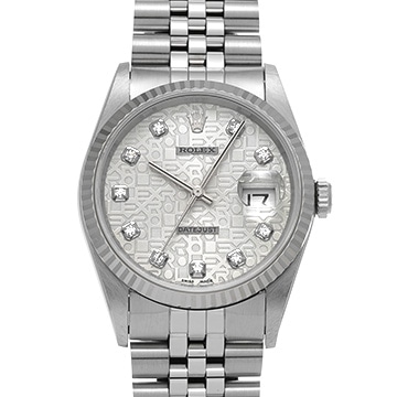 ロレックス デイトジャスト 16234G シルバーコンピュータ/ダイヤモンド メンズ 時計 【中古】【wristwatch】