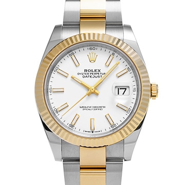 ロレックス デイトジャスト 41 126333 ホワイト メンズ 時計 【中古】【wristwatch】