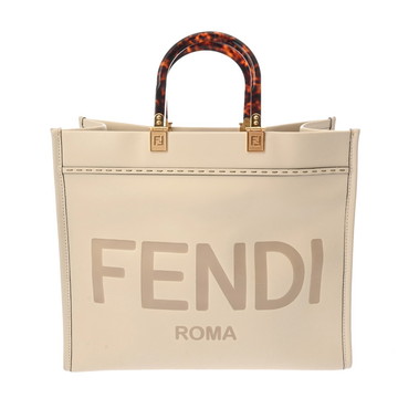フェンディ サンシャイン ミディアム ホワイト 8BH386 カーフレザー レディース バッグ 【中古】【bag】