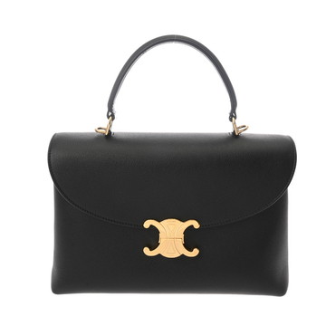 セリーヌ ミディアム ニノ バッグ ブラック 117523FXK.38NO サプルグレインドカーフ レディース バッグ 【中古】【bag】