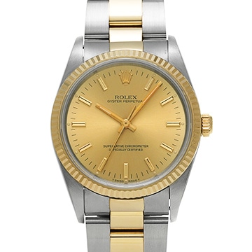 ロレックス オイスターパーペチュアル 34 14233 シャンパン メンズ 時計 【中古】【wristwatch】