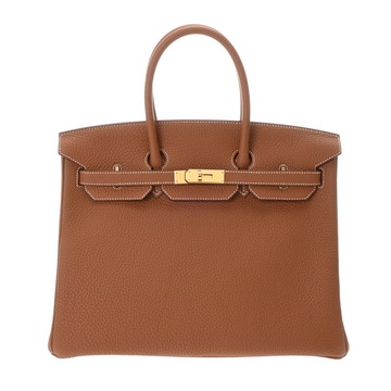 エルメス バーキン 35 ゴールド トゴ ユニセックス バッグ 【未使用】【bag】
