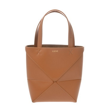 ロエベ パズルフォルドトート ミニ ウォームデザート A657V25X01 シャイニーカーフ レディース バッグ 【中古】【bag】