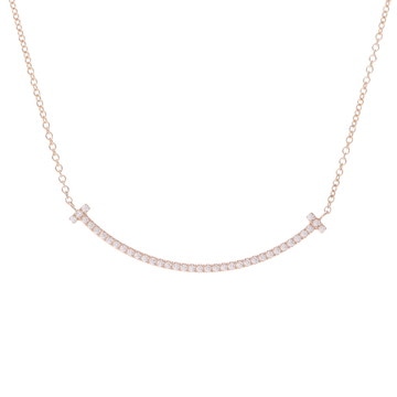 ティファニー Tスマイルネックレス スモール ゴールド K18ピンクゴールド PG レディース ジュエリー 【中古】【jewelry】