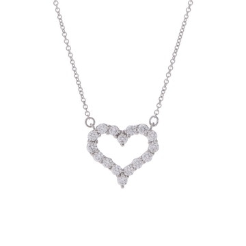 ティファニー センチメンタルハート ネックレス スモール シルバー Pt950プラチナ レディース ジュエリー 【中古】【jewelry】