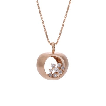 ノーブランド リンゴモチーフ ネックレス ゴールド K18ピンクゴールド PG レディース ジュエリー 【中古】【jewelry】
