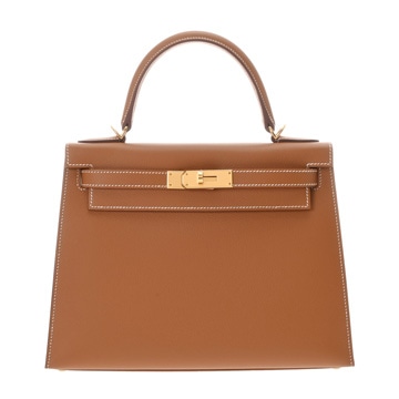 エルメス ケリー 28 外縫い 2WAY ゴールド ヴォーエプソン レディース バッグ 【中古】【bag】