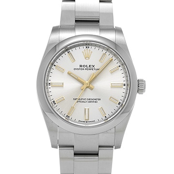 ロレックス オイスターパーペチュアル 34 124200 シルバー ユニセックス 時計 【中古】【wristwatch】