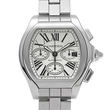カルティエ ロードスター S クロノグラフ W6206019 シルバー メンズ 時計 【中古】【wristwatch】