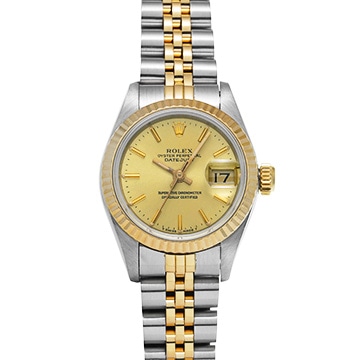 ロレックス デイトジャスト 69173 シャンパン レディース 時計 【中古】【wristwatch】