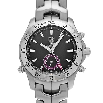 タグ ホイヤー リンク GMT  タイガー・ウッズ WJF2115.BA0587 ブラック メンズ 時計 【中古】【wristwatch】