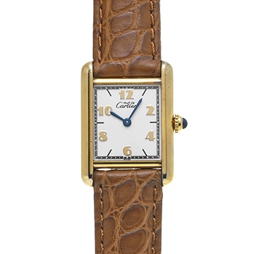 カルティエ マストタンク SM ヴェルメイユ W1008354 ホワイト ユニセックス 時計 【中古】【wristwatch】