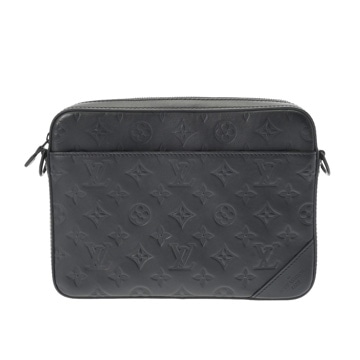 ルイ ヴィトン モノグラムシャドウ デュオ メッセンジャー ノワール M69827 レザー メンズ バッグ 【中古】【bag】