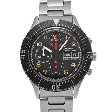 ジン 156.B ミリタリークロノグラフ 156.B ブラック メンズ 時計 【中古】【wristwatch】