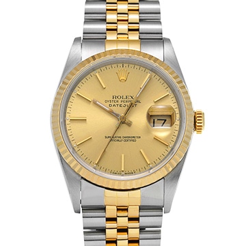 ロレックス デイトジャスト 16233 シャンパン メンズ 時計 【中古】【wristwatch】