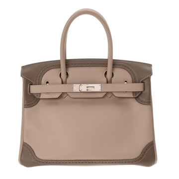 エルメス バーキン 30 ギリーズ アルジル/エトゥープ ヴォースイフト レディース バッグ 【中古】【bag】