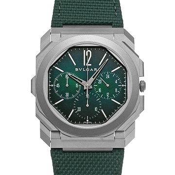 ブルガリ オクト フィニッシモ クロノグラフ GMT 103890 グリーングラデーション メンズ 時計 【中古】【wristwatch】