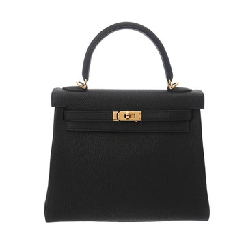 エルメス ケリー 25 内縫い 2WAY   ブラック トゴ レディース バッグ 【未使用】【bag】
