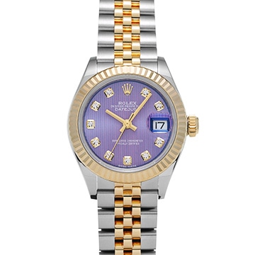 ロレックス デイトジャスト レディ 28 279173G ラベンダータペストリー/ダイヤモンド レディース 時計 【中古】【wristwatch】