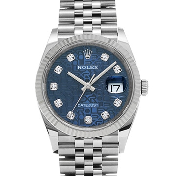 ロレックス デイトジャスト 36 126234G ブルーコンピュータ/ダイヤモンド メンズ 時計 【中古】【wristwatch】