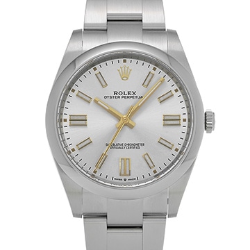 ロレックス オイスターパーペチュアル 41 124300 シルバー メンズ 時計 【中古】【wristwatch】