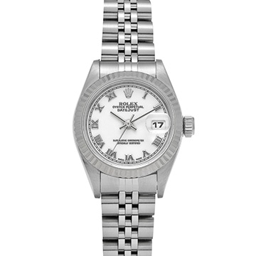 ロレックス デイトジャスト 69174 ホワイト レディース 時計 【中古】【wristwatch】