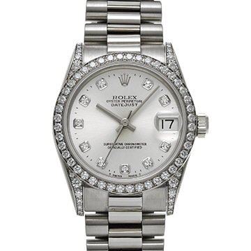 ロレックス デイトジャスト 68159G シルバー/ダイヤモンド ユニセックス 時計 【中古】【wristwatch】