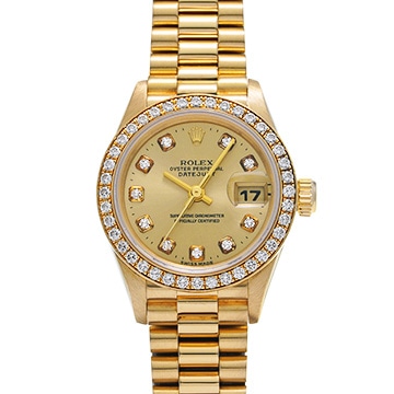 ロレックス デイトジャスト 69138G シャンパン/ダイヤモンド レディース 時計 【中古】【wristwatch】