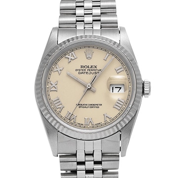 ロレックス デイトジャスト 16234 アイボリー メンズ 時計 【中古】【wristwatch】