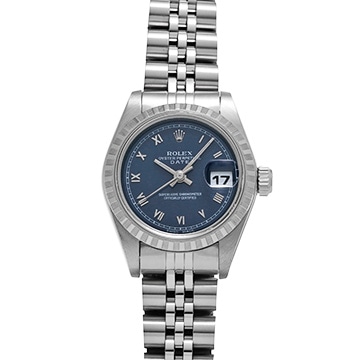 ロレックス オイスターパーペチュアル デイト 69240 ネイビー レディース 時計 【中古】【wristwatch】