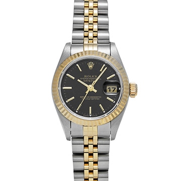 ロレックス デイトジャスト 79173 ブラック レディース 時計 【中古】【wristwatch】