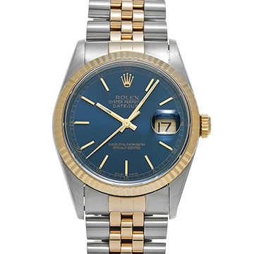 ロレックス デイトジャスト 16233 ブルー メンズ 時計 【中古】【wristwatch】