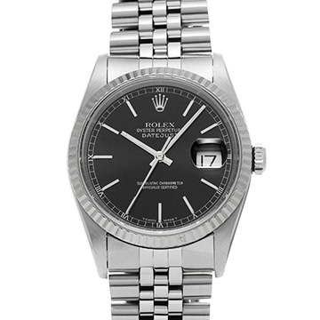 ロレックス デイトジャスト 16234 ブラック メンズ 時計 【中古】【wristwatch】