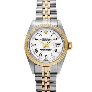 ロレックス デイトジャスト 69173G ホワイト/ダイヤモンド レディース 時計 【中古】【wristwatch】