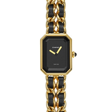 シャネル プルミエール M H0001 ブラック レディース 時計 【中古】【wristwatch】