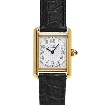カルティエ マストタンク MM W1013854 ホワイト レディース 時計 【中古】【wristwatch】