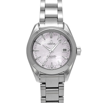 オメガ シーマスター アクアテラ オートマティック 2573.70 ホワイトシェル レディース 時計 【中古】【wristwatch】
