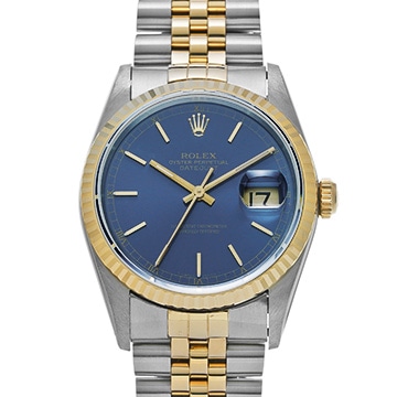 ロレックス デイトジャスト 16233 ブルー メンズ 時計 【中古】【wristwatch】
