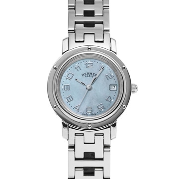 エルメス クリッパー CL4.210 ブルーシェル レディース 時計 【中古】【wristwatch】