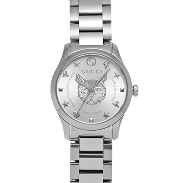 グッチ Gタイムレス キャットヘッド YA126595 シルバー レディース 時計 【中古】【wristwatch】