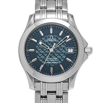 オメガ シーマスター 120 ジャック・マイヨール 1997 2500.80 ブルー メンズ 時計 【中古】【wristwatch】