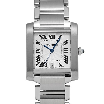 カルティエ タンク フランセーズ LM W51002Q3 シルバー メンズ 時計 【中古】【wristwatch】
