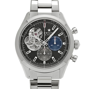 ゼニス クロノマスター エル・プリメロ オープン 03.3300.3604/21.M3300 マットブラック メンズ 時計 【中古】【wristwatch】