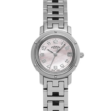 エルメス クリッパー ナクレ CL4.210.214/3796 ピンクシェル レディース 時計 【中古】【wristwatch】