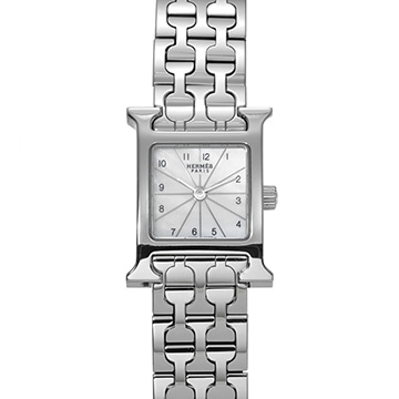 エルメス Hウォッチ ミニ HH1.110 ホワイトシェル レディース 時計 【中古】【wristwatch】