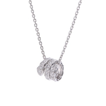 ブルガリ セルペンティヴァイパー ネックレス シルバー 357796 K18ホワイトゴールド WG メンズ ジュエリー 【中古】【jewelry】