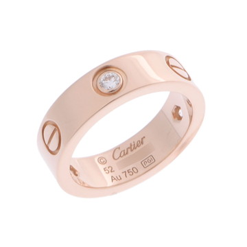 カルティエ ラブリング #52 3PD ゴールド CRB4087552 K18ピンクゴールド PG レディース ジュエリー 【中古】【jewelry】