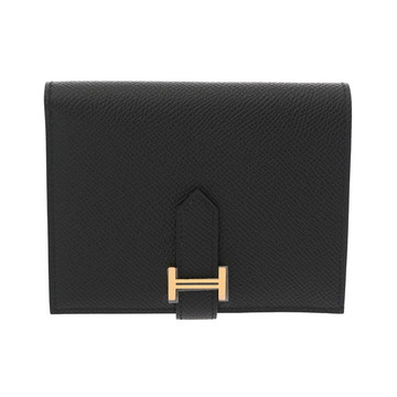 エルメス ベアン コンパクト ブラック ヴォーエプソン ユニセックス 財布 【未使用】【purse】