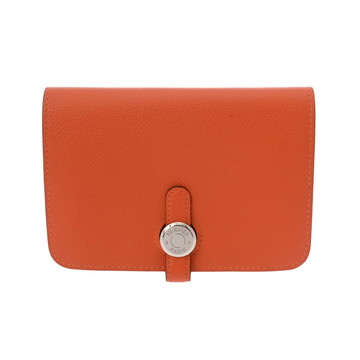 エルメス ドゴン コンパクト オレンジ エバーカラー ユニセックス 財布 【中古】【purse】