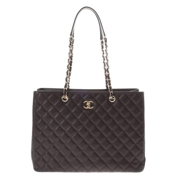 シャネル マトラッセ チェーントート ブラウン A91046 グレインドカーフスキン レディース バッグ 【中古】【bag】